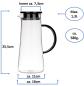 Preview: Glaskrug 1,3L mit Deckel - Black High